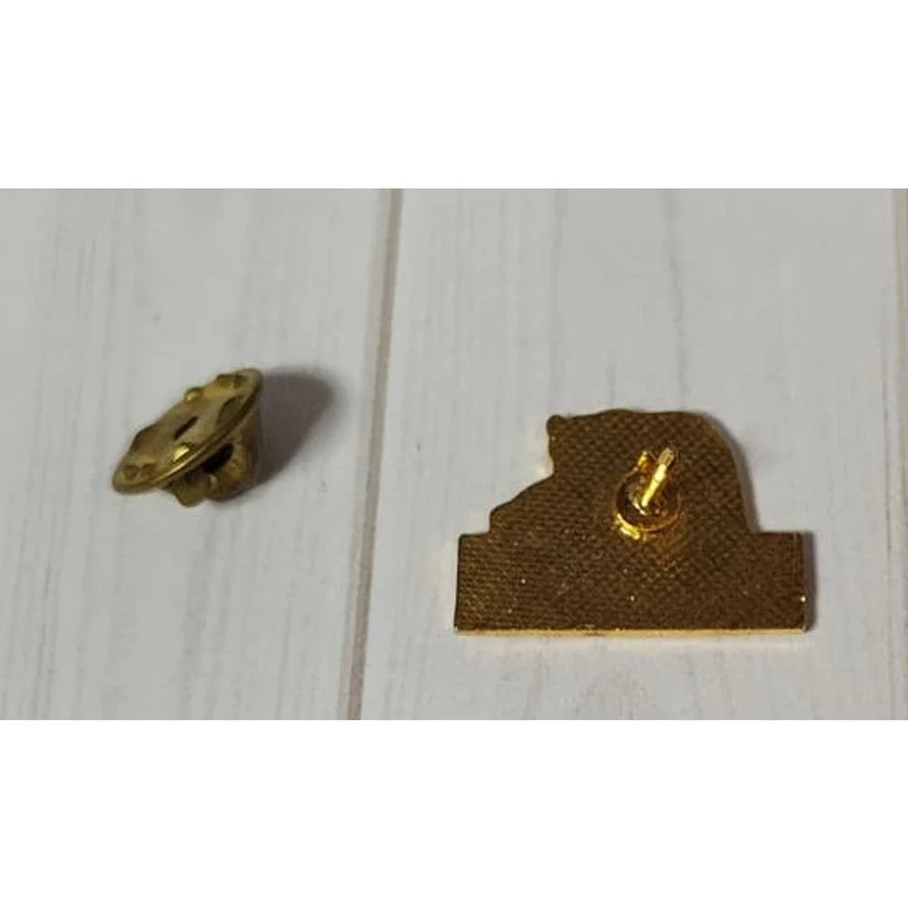 Alaska Bear with Fish Pin for a Hat, Lapel, Apron, Lanyard, Jacket or Backpack